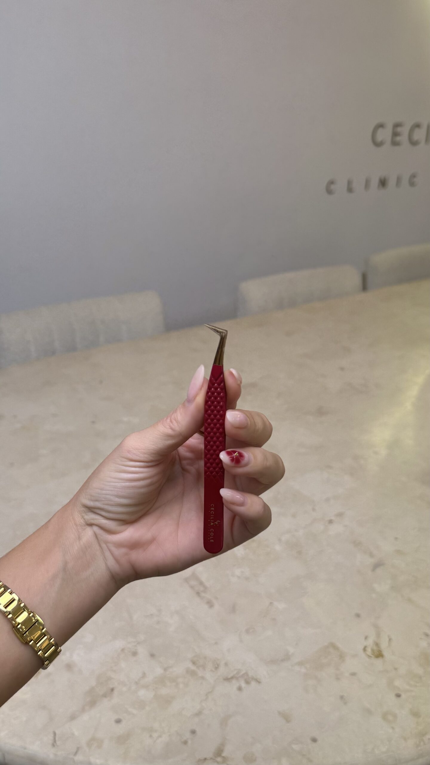LIMITED EDITION: Japanese Steel Burgundy Boot Tweezers - Image 3