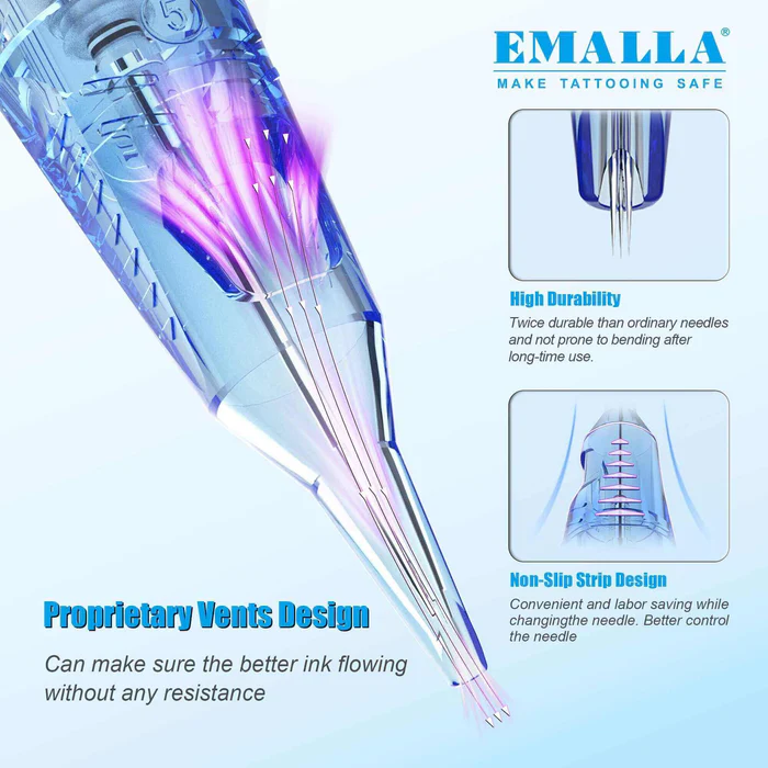 0801RLL - Emalla Eliot Pro PMU Needle Cartridge - Image 7