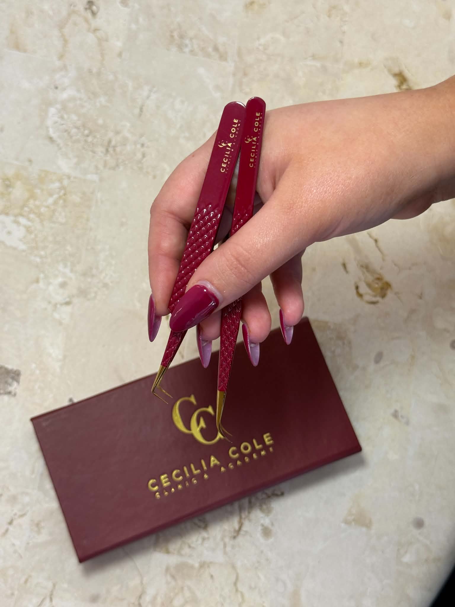 Burgandy LIMITED EDITION Lash Tweezer DUO - Image 3